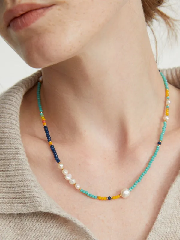 Colorful Beaded Necklace sold by COMMENSE