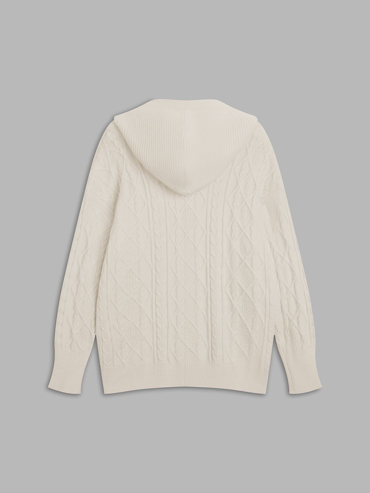 Cable Knit Hoodie Sweater sold by COMMENSE product image thumbnail 6