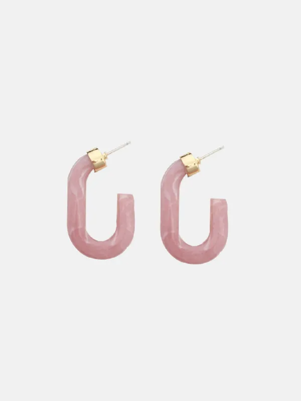 Pink Loop Earrings sold by COMMENSE