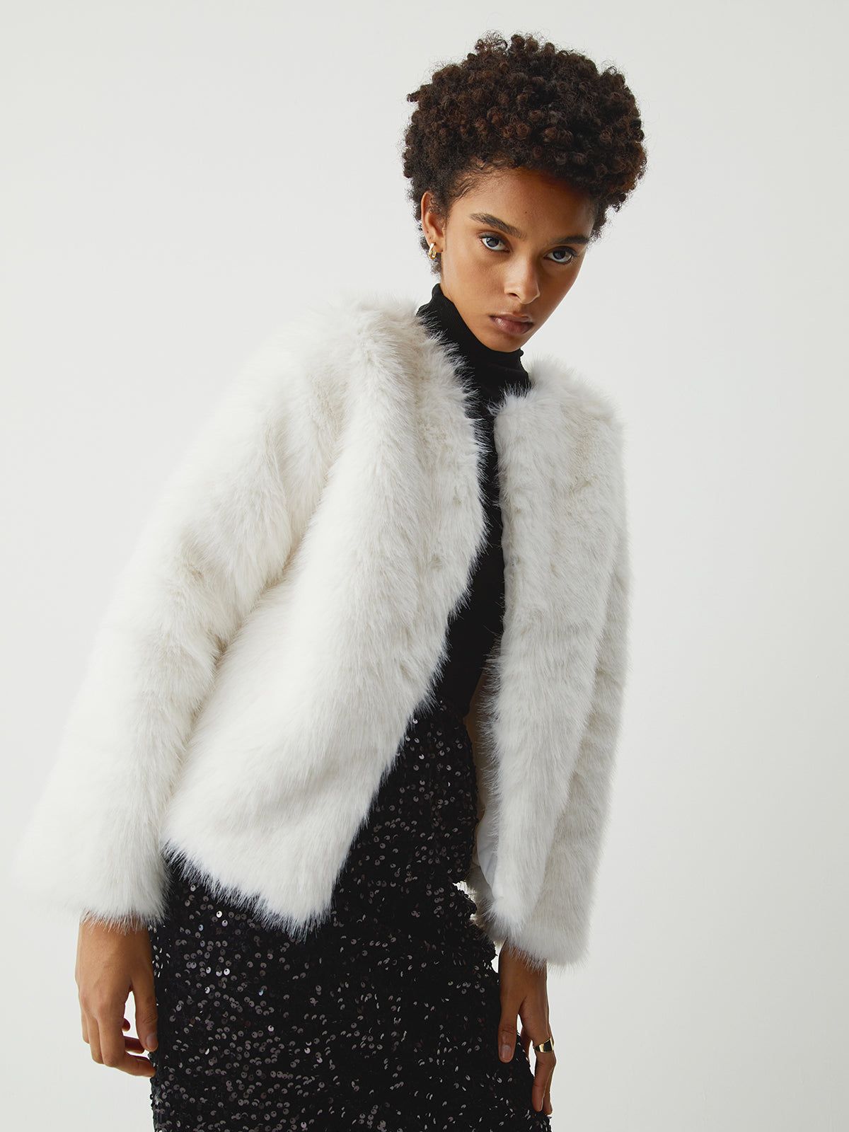 Faux Fur Jacket sold by COMMENSE product image thumbnail 3
