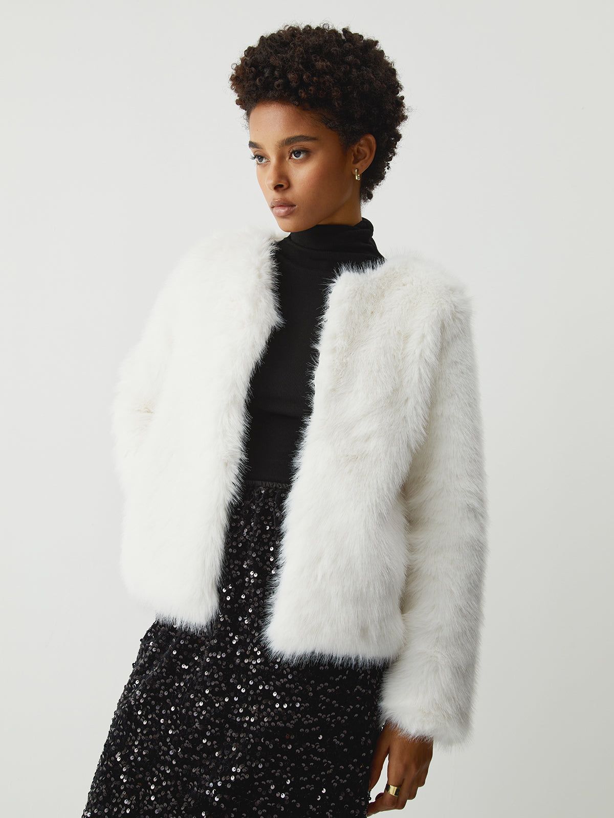 Faux Fur Jacket sold by COMMENSE