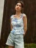 Bloom In Spring Print Knotted Cami Top sold by COMMENSE