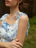 Bloom In Spring Print Knotted Cami Top sold by COMMENSE