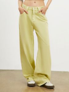 Solid Denim Wide Leg Jeans sold by COMMENSE