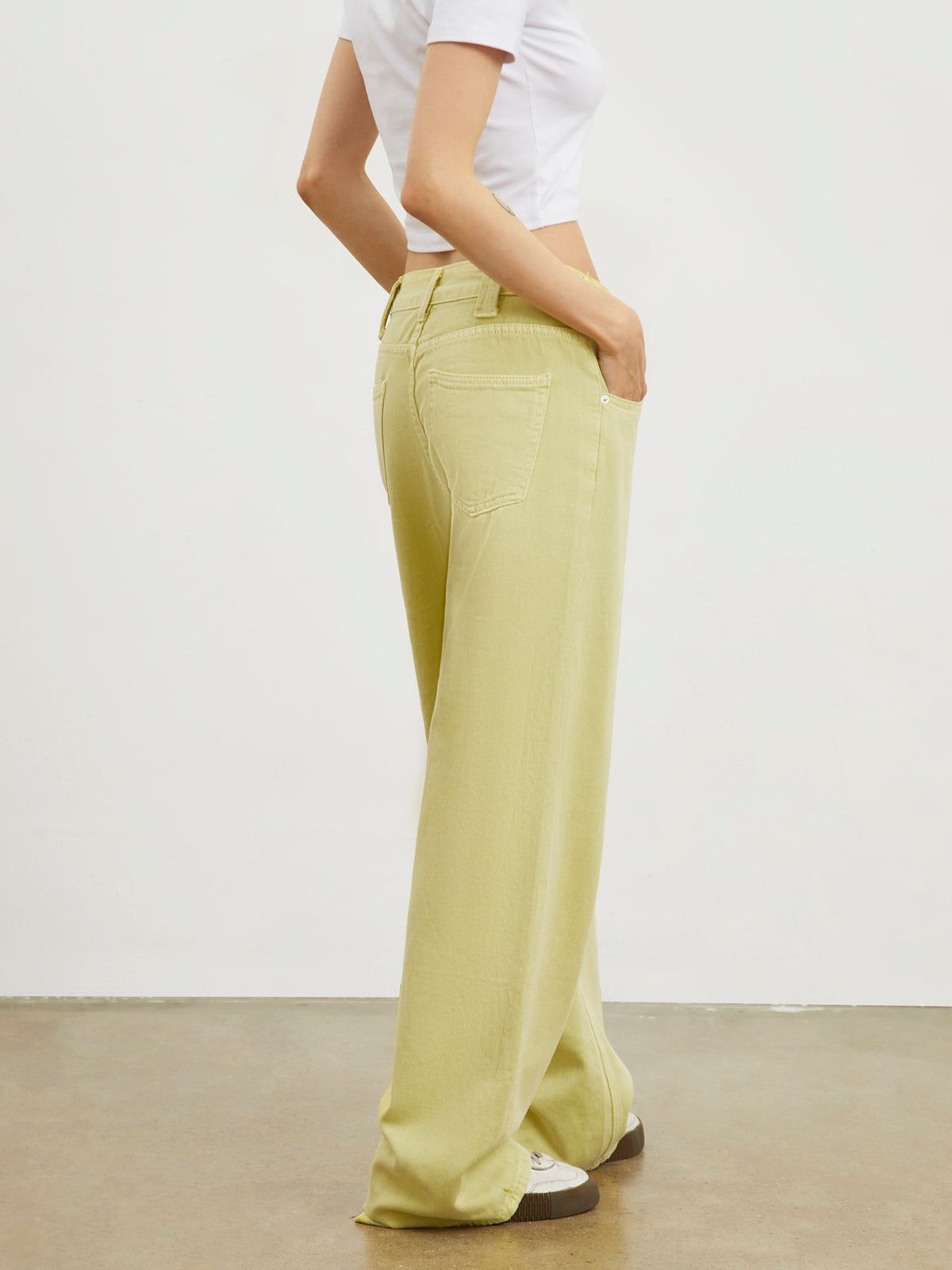 Solid Denim Wide Leg Jeans sold by COMMENSE product image thumbnail 3