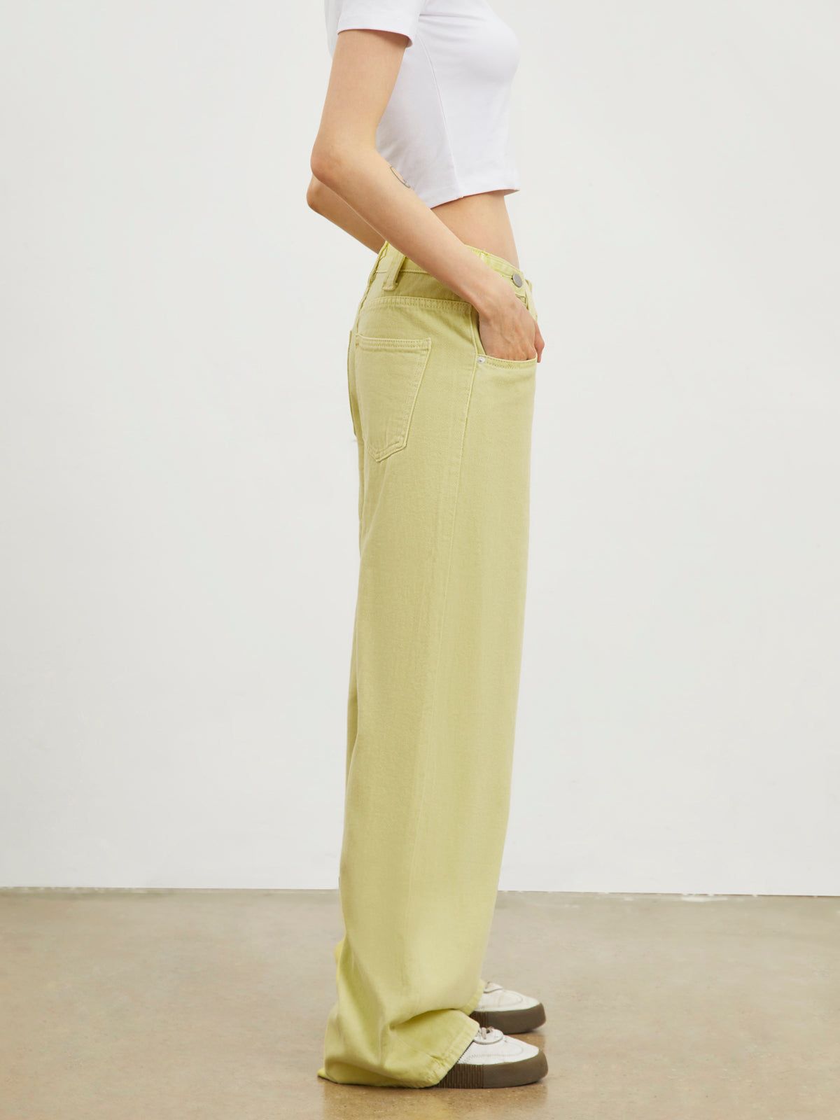 Solid Denim Wide Leg Jeans sold by COMMENSE product image thumbnail 4