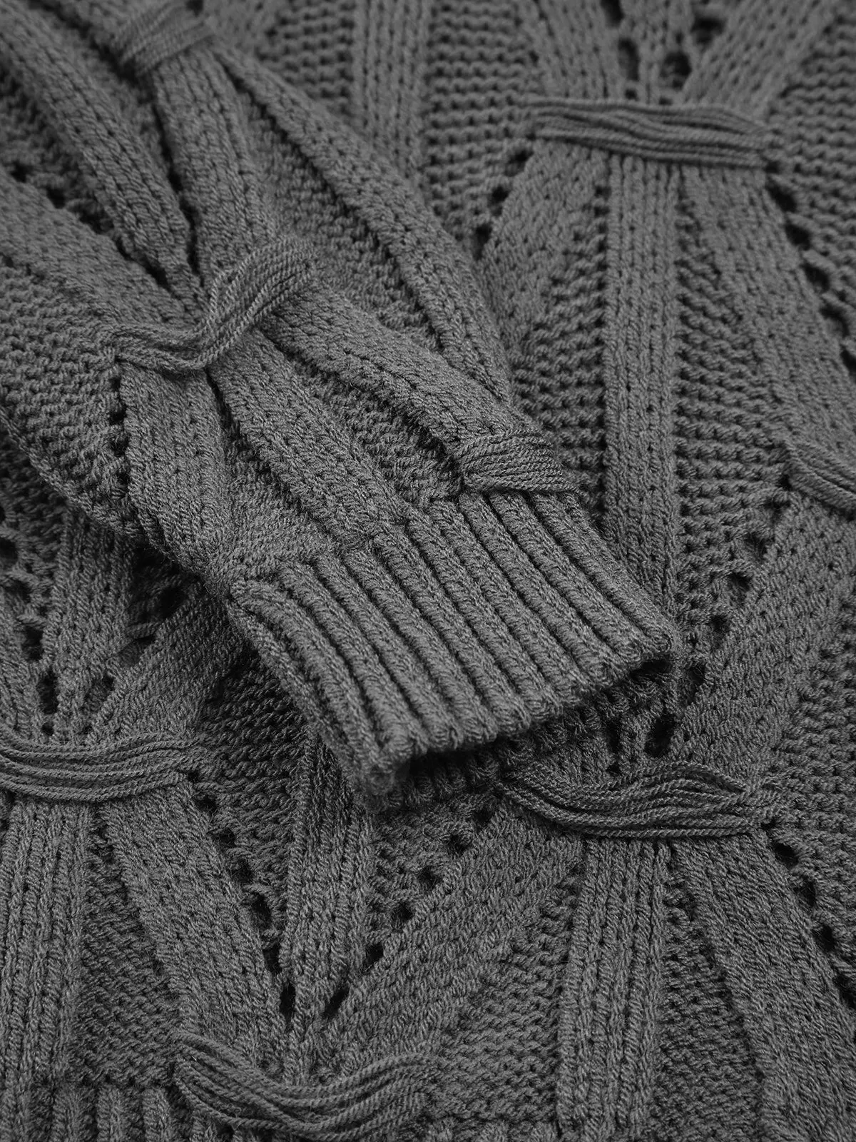 Coffee Run Cable Knit Sweater sold by COMMENSE product image thumbnail 4