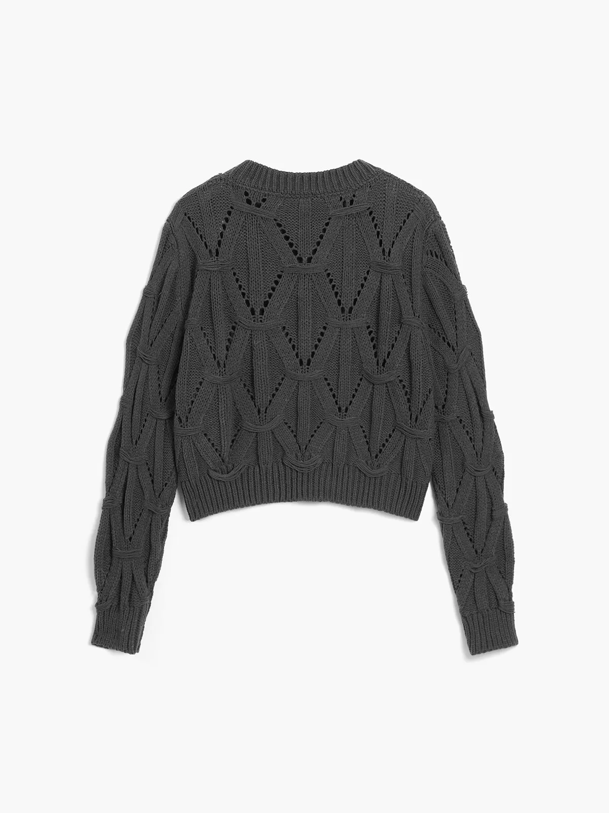 Coffee Run Cable Knit Sweater sold by COMMENSE product image thumbnail 2
