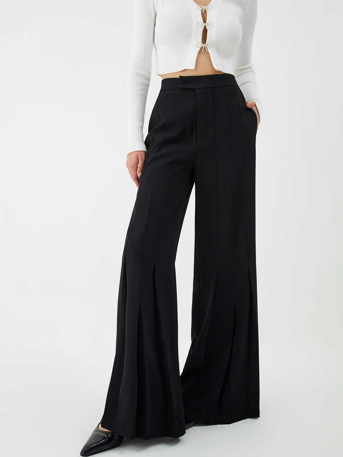 Pleated Wide Leg Pants sold by COMMENSE product image thumbnail 2