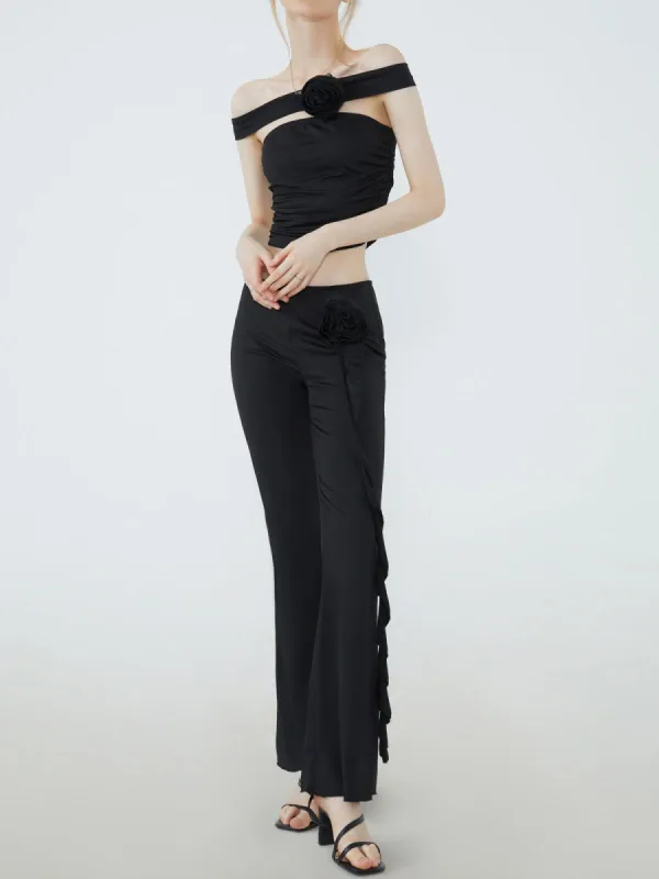 Rosette Two Piece Pants Set sold by COMMENSE