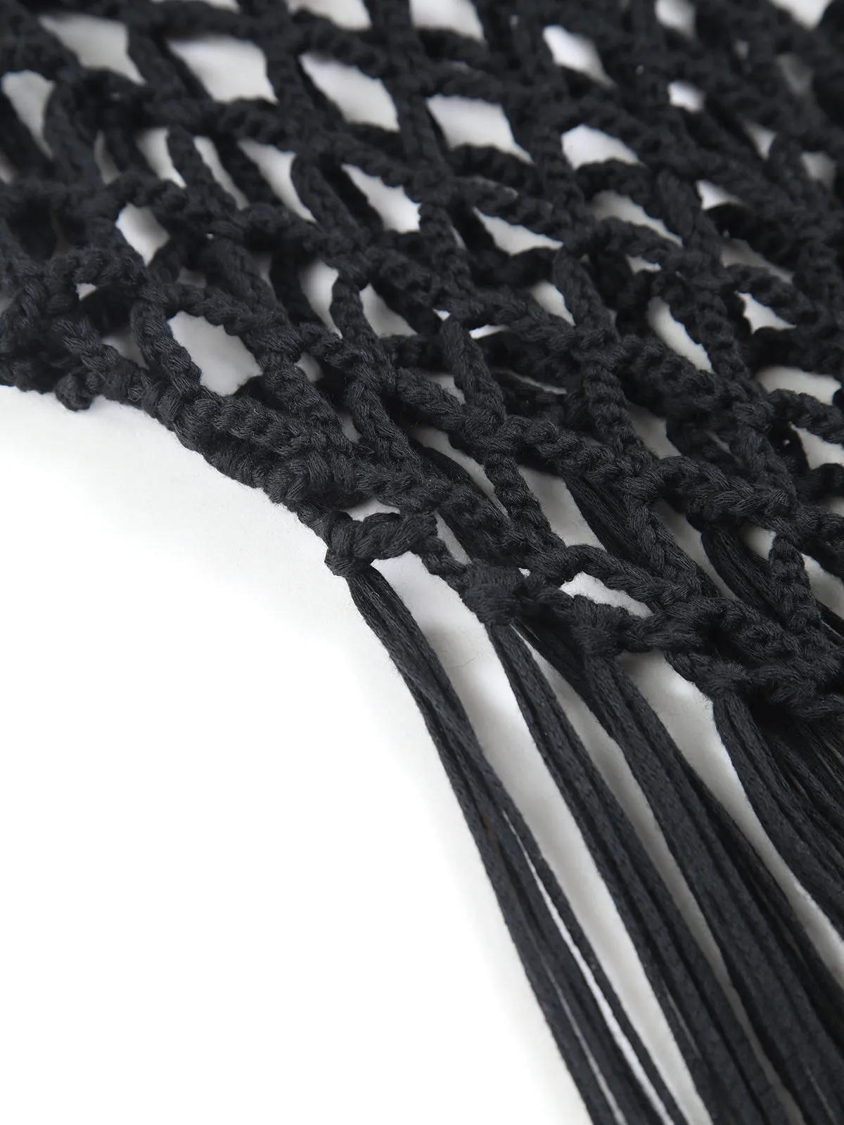 Crochet Tassel Cover Up Sweater Vest sold by COMMENSE product image thumbnail 4