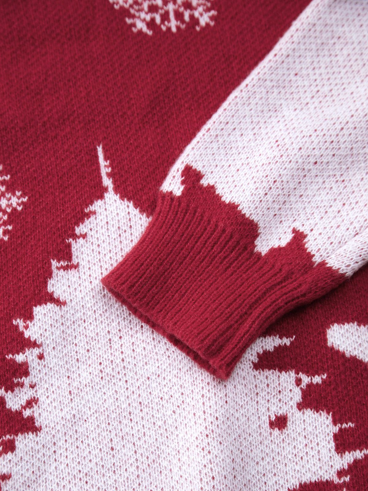 Trees and Deer Pattern Sweater sold by COMMENSE product image thumbnail 4