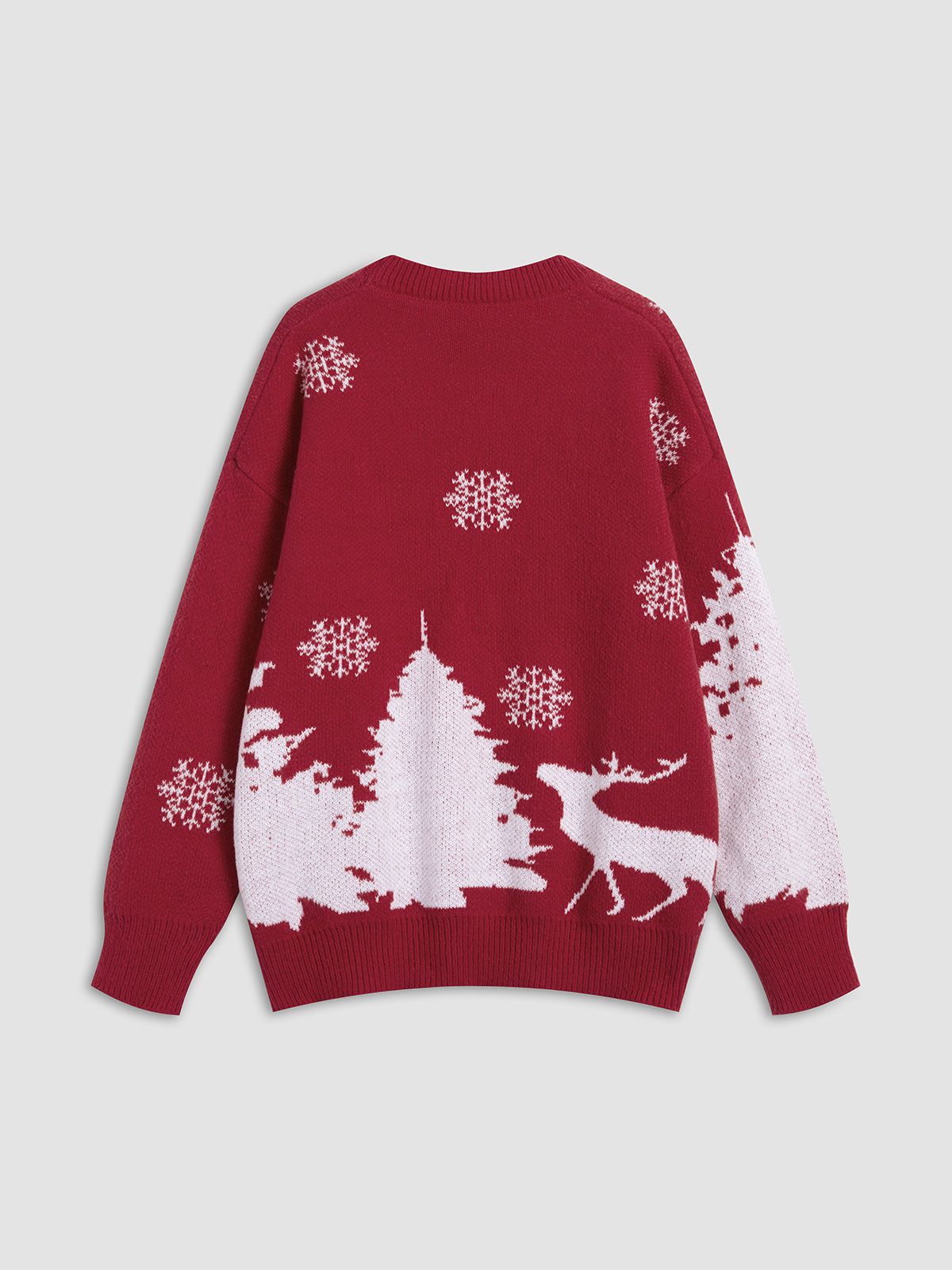 Trees and Deer Pattern Sweater sold by COMMENSE product image thumbnail 3