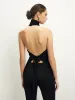 Tie Back Wrap Knit Halter Top sold by COMMENSE