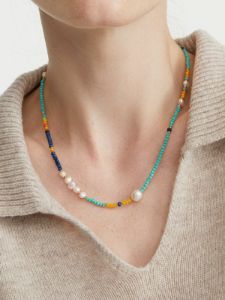 Colorful Beaded Necklace sold by COMMENSE
