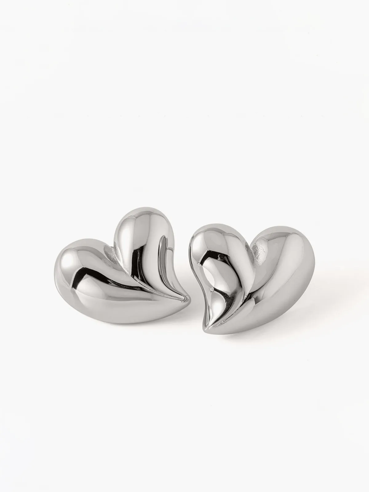 Oversize Heart Gold Earrings sold by COMMENSE product image thumbnail 4