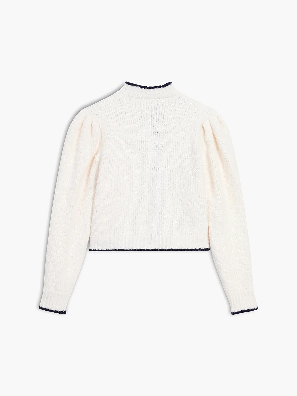 Old Stories Told Contrast Trim Cardigan sold by COMMENSE product image thumbnail 4