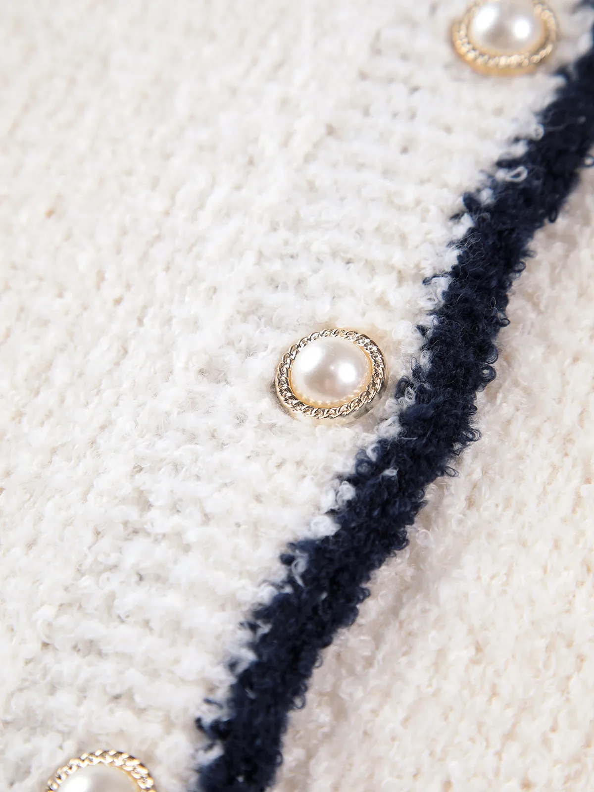 Old Stories Told Contrast Trim Cardigan sold by COMMENSE product image thumbnail 2