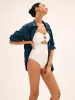Pearl Cutout Knotted One Piece Swimsuit sold by COMMENSE