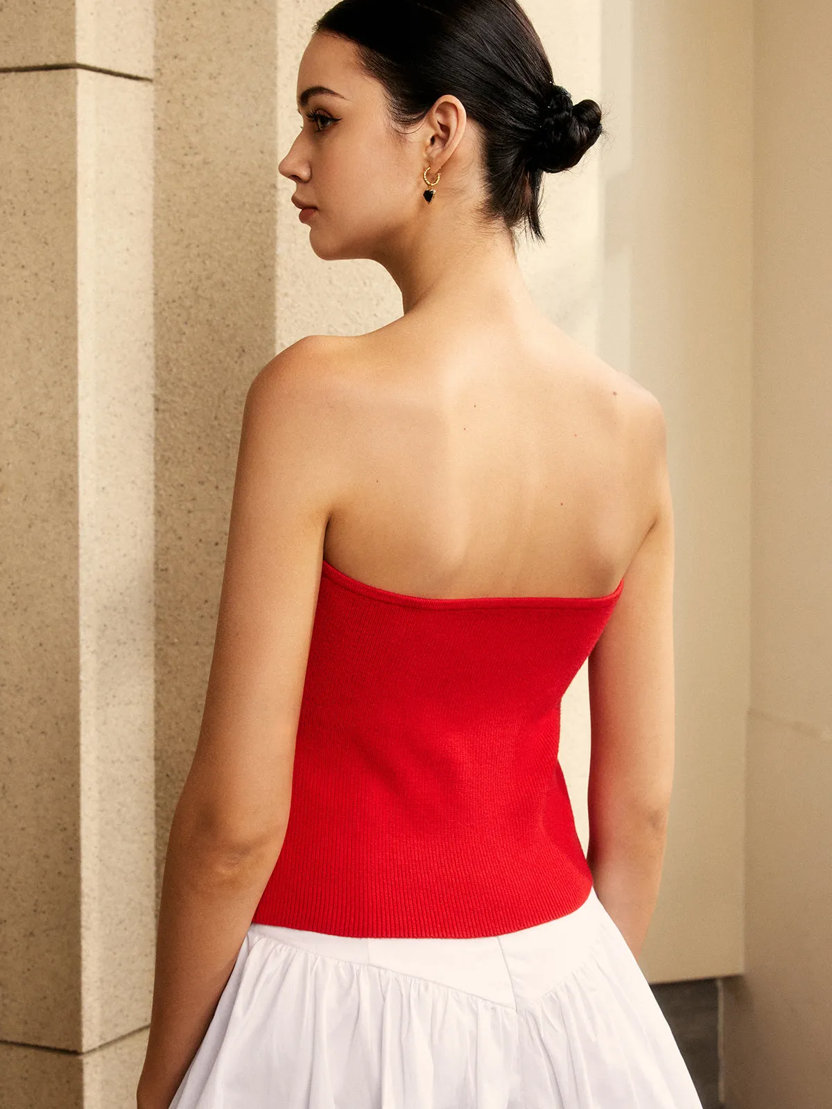 Strapless Cutout Sweater Vest sold by COMMENSE product image thumbnail 3