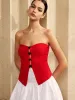 Strapless Cutout Sweater Vest sold by COMMENSE