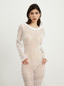 Crochet Cover Up Midi Dress sold by COMMENSE