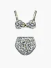 Leopard Print Twist Front High Waist Bikini Set sold by COMMENSE