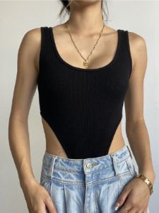 Solid Rib Bodysuit sold by COMMENSE