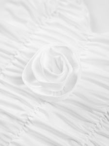 Rosette Ruffle Ruched Long Dress sold by COMMENSE
