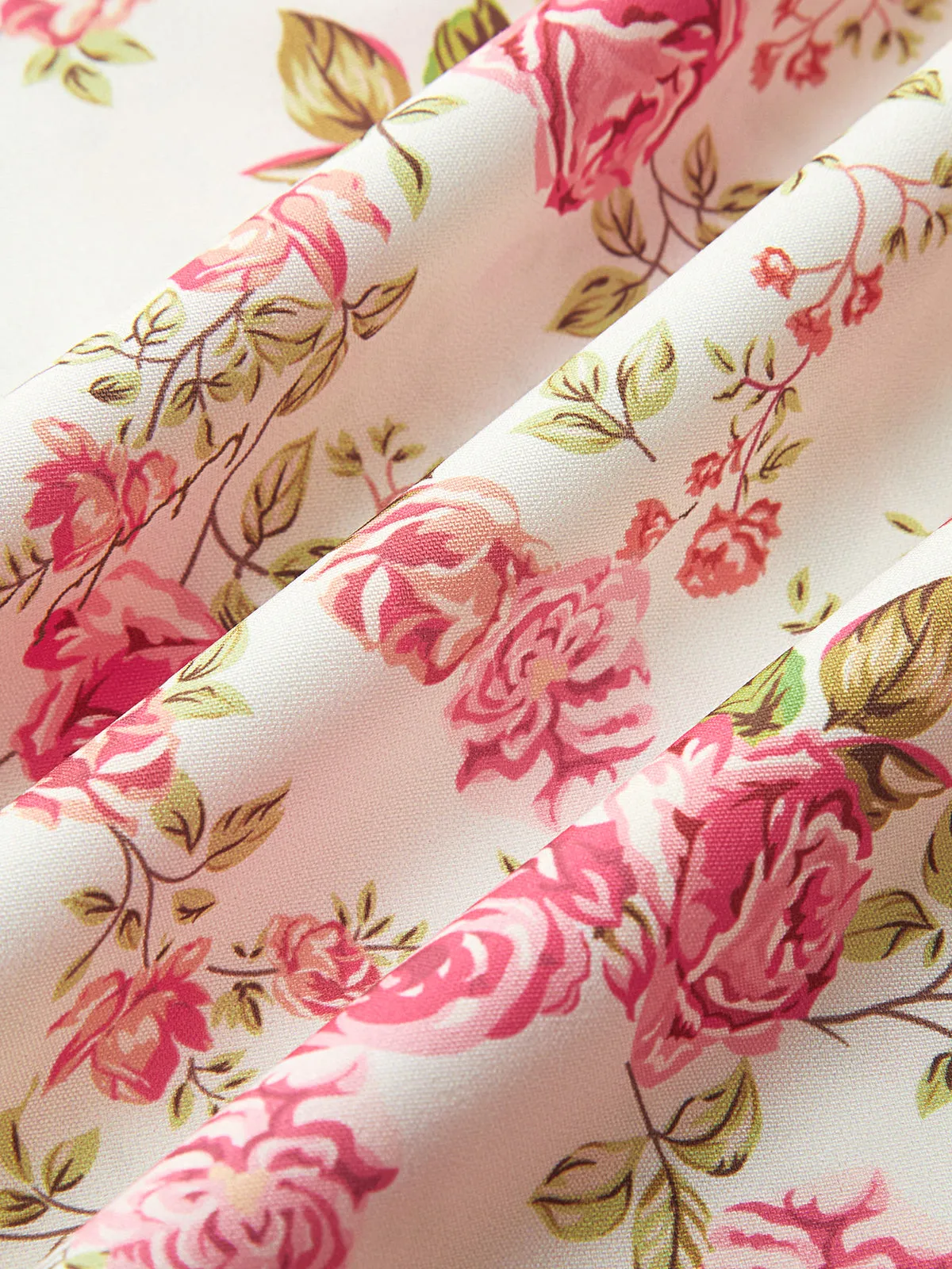 Square Neck Zipper Floral Dress sold by COMMENSE product image thumbnail 4