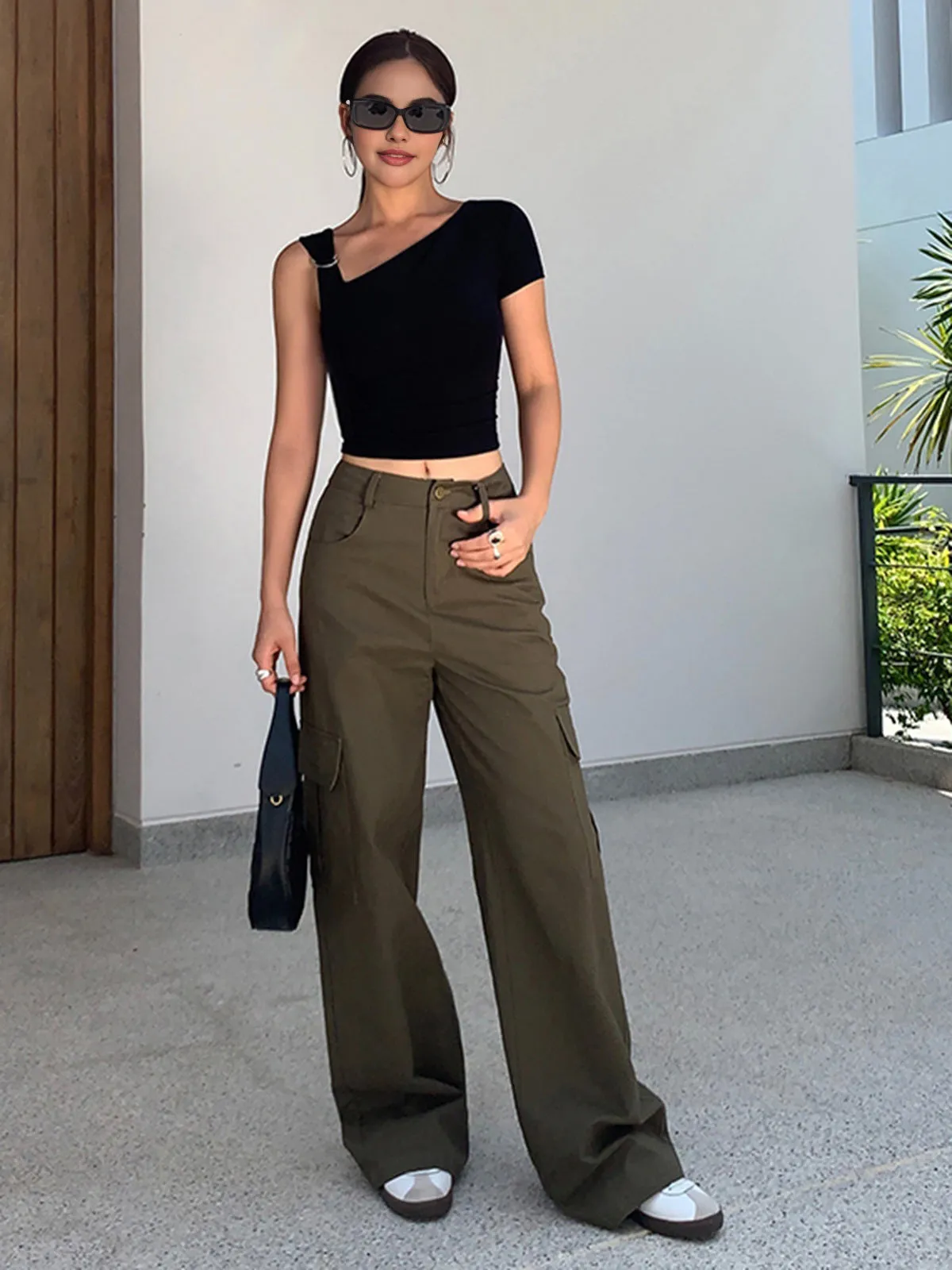 Asymmetrical One Shoulder Off Top sold by COMMENSE product image thumbnail 3