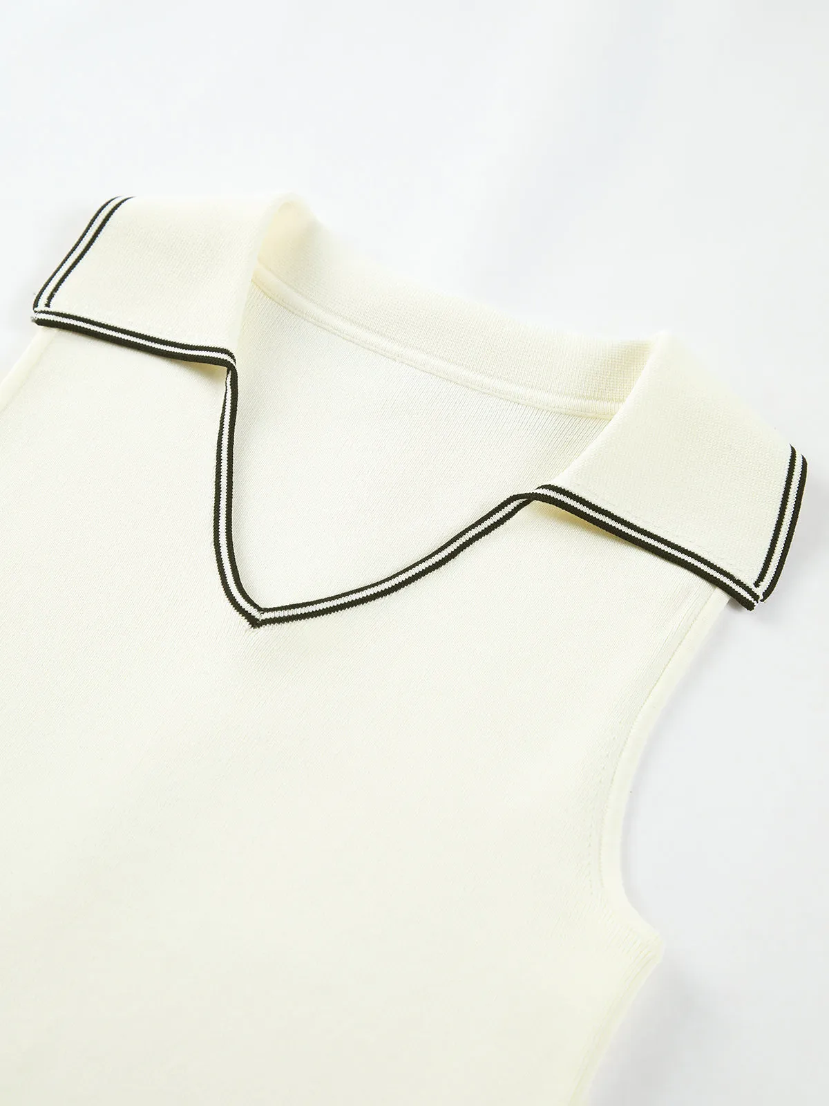 Contrast Binding Knit Tank Top sold by COMMENSE product image thumbnail 2