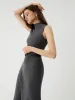 Leisure Mock Neck Long Sweater Dress sold by COMMENSE