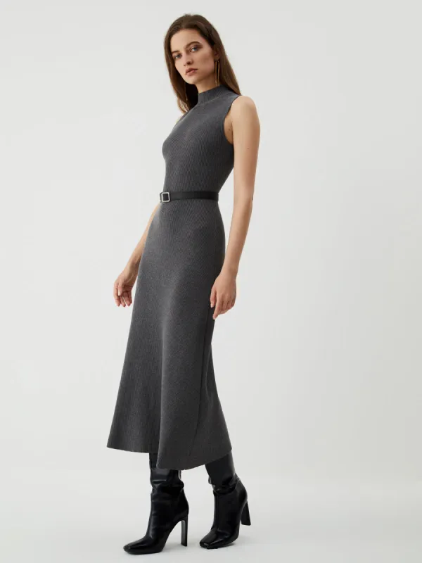 Leisure Mock Neck Long Sweater Dress sold by COMMENSE