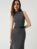 Leisure Mock Neck Long Sweater Dress sold by COMMENSE