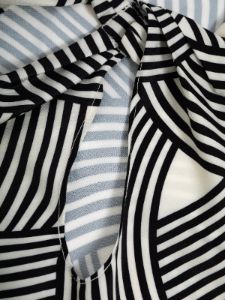 Criss Cross Stripe Cowl Neck Satin Tank Top sold by COMMENSE