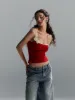 Floral Contrast Trim Bodycon Cami Top sold by COMMENSE