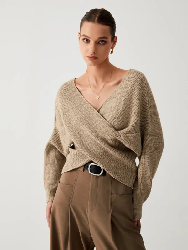 Cross My Heart Oversized Crop Sweater sold by COMMENSE