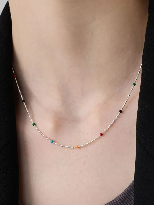 Rainbow Beads Necklace sold by COMMENSE