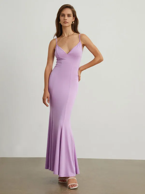 V-Neck Flowy Long Dress sold by COMMENSE