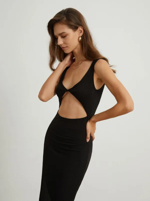Classic Cutout Midi Dress sold by COMMENSE