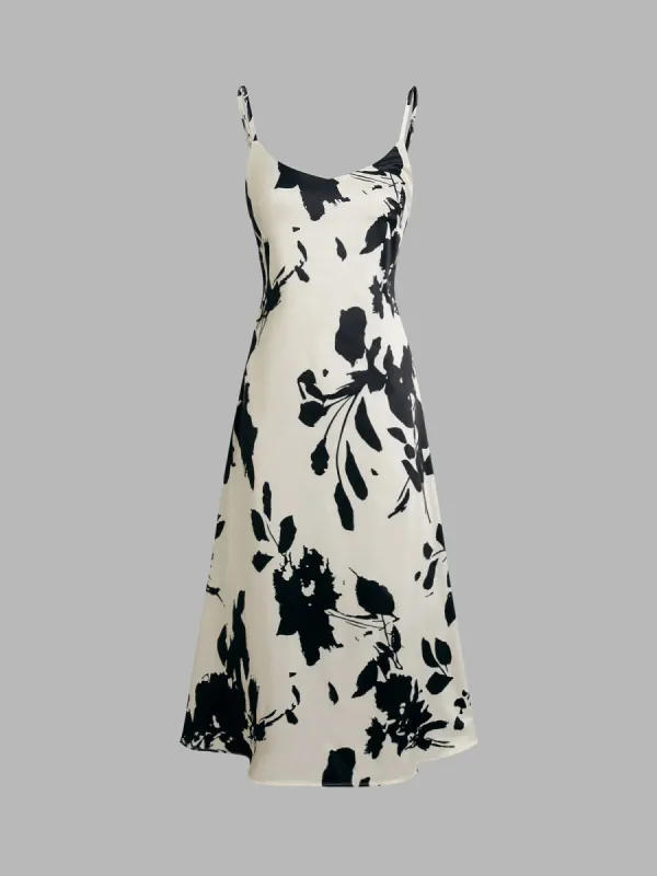 Orchid Garden Zip Up Midi Dress sold by COMMENSE