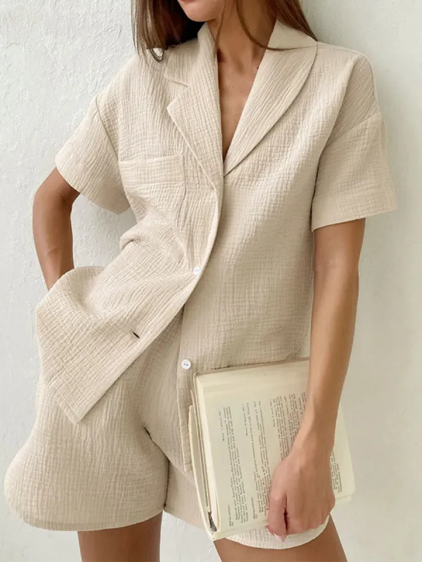 Cloud 9 Cotton Two Piece Shorts Set sold by COMMENSE