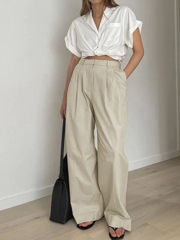 Cloud 9 Cotton Wide Leg Pants sold by COMMENSE