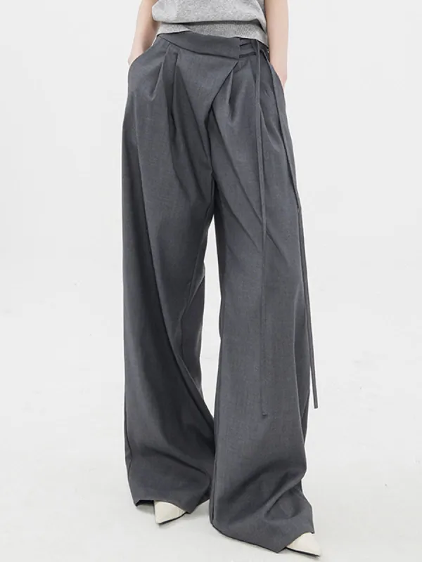 Tied Oversized Wide Leg Pants made by COMMENSE