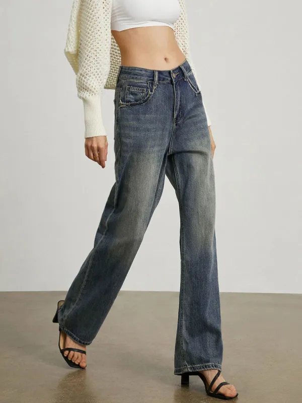Minimalist Cotton Wide Leg Jeans sold by COMMENSE