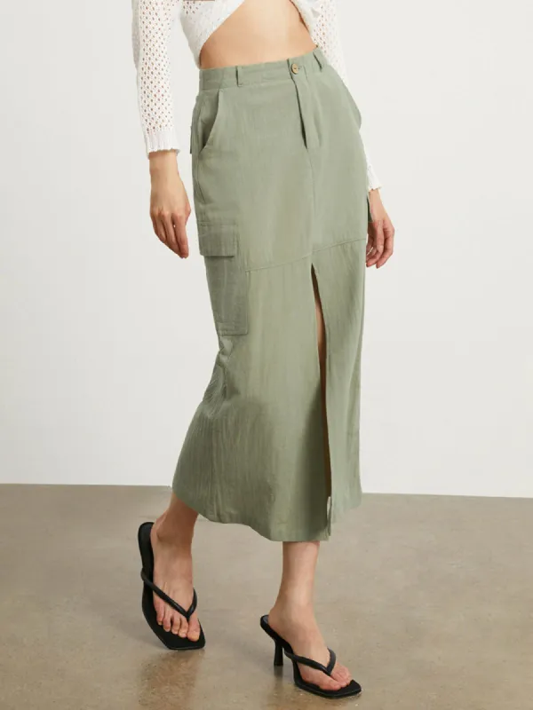 Cotton Cargo Maxi Skirt sold by COMMENSE
