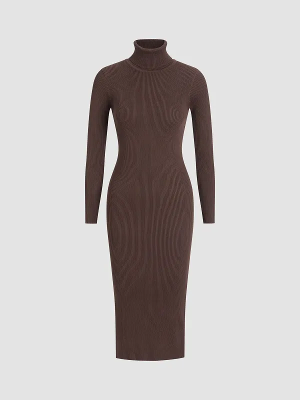 Classic Mockneck Sweater Dress sold by COMMENSE