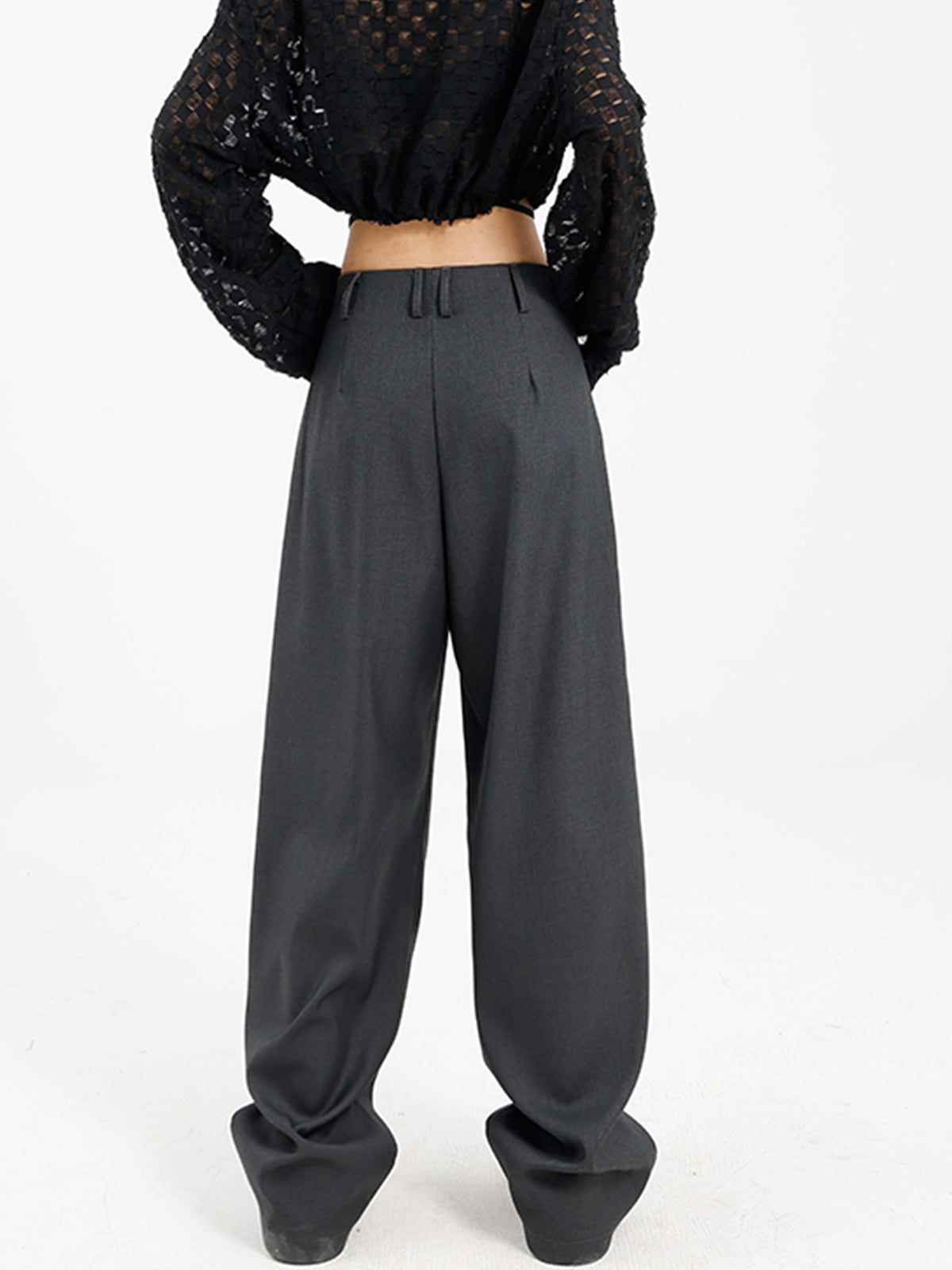 Wide Leg Pleated Draped Pants sold by COMMENSE product image thumbnail 4