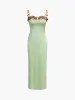 Floral Satin Midi Dress sold by COMMENSE